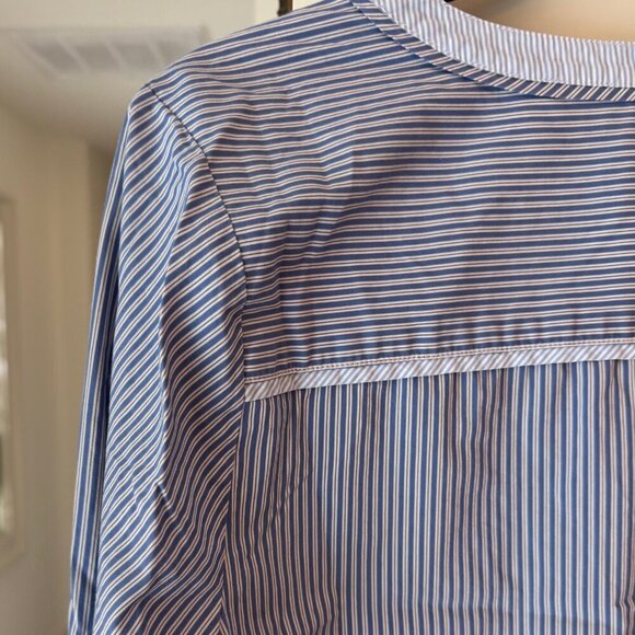Vineyard Vines Blue Striped Popover Tunic Top Size 12 - Picture 6 of 10